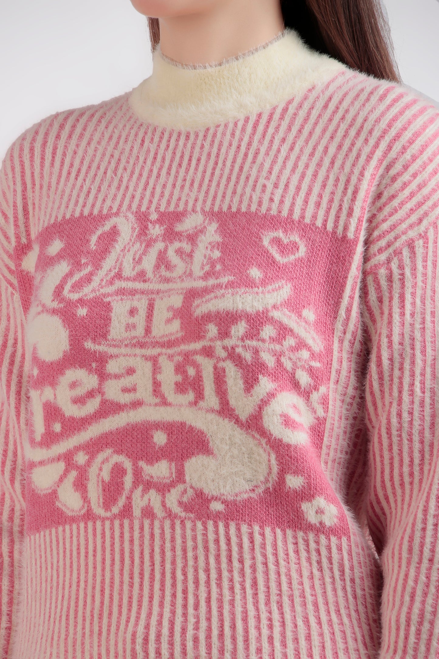 Women's Crop Wool Sweater - Soft & Warm Pullover | Just Be Creative