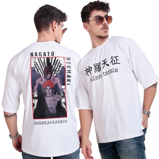 ALPHA-BETA 'Pain' Naruto Anime T-Shirt | Unisex Oversized Fit | “Shinra Tensei”