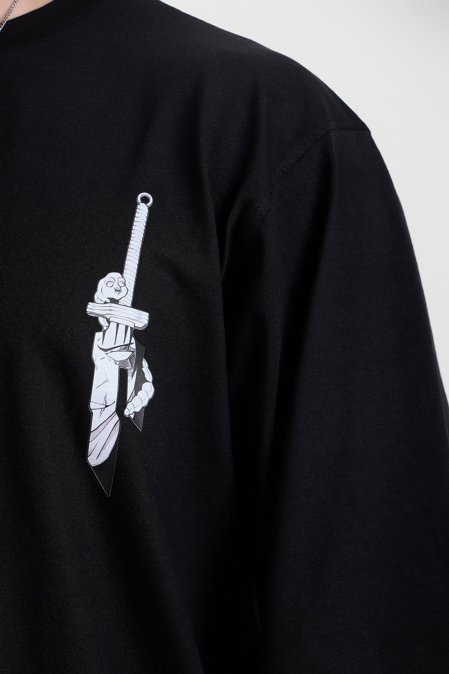 ALPHA-BETA Jujutsu Kaisen Black Anime T-Shirt | Unisex Oversized Fit | 'Toji Fushiguro'
