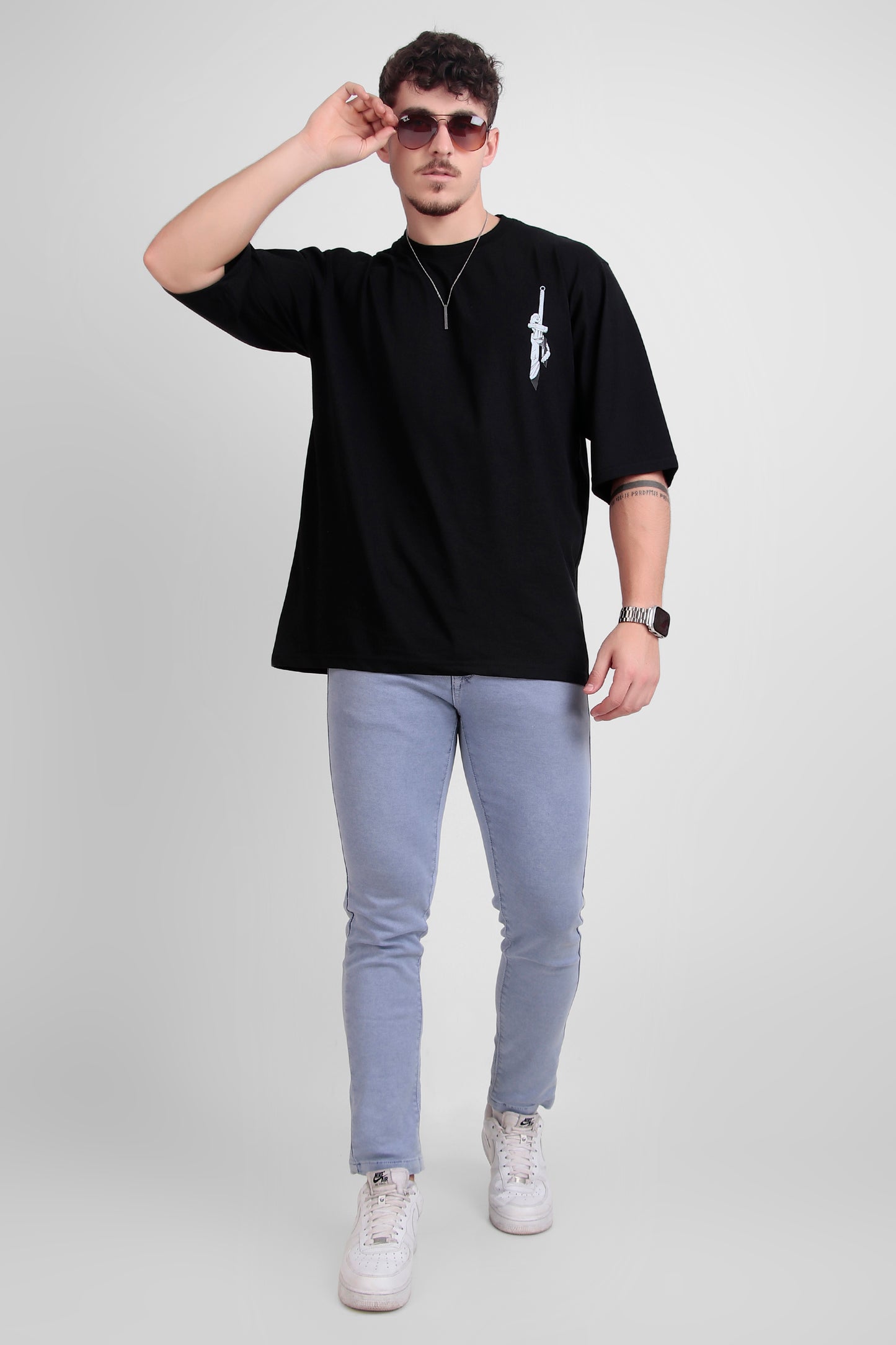 ALPHA-BETA Jujutsu Kaisen Black Anime T-Shirt | Unisex Oversized Fit | 'Toji Fushiguro'